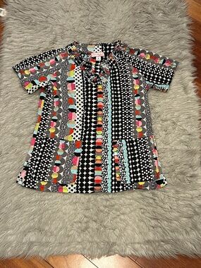 Koi By Kathy PetersonMulticolor Dot-Print Short Sleeve Scrub Top